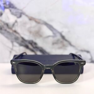 Warby Parker Griffin Sunglasses in Seaweed Green Crystal with Cognac Tortoise